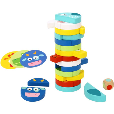 Gra zręcznościowa wieża Zwierzęta / Tooky toy