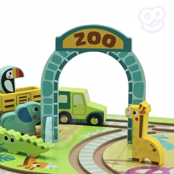 Plansza ZOO z kolejką i zwierzątkami / Tooky toy