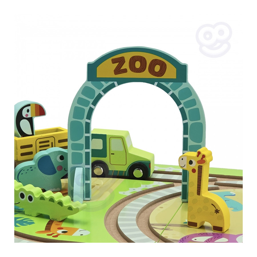 Plansza ZOO z kolejką i zwierzątkami / Tooky toy