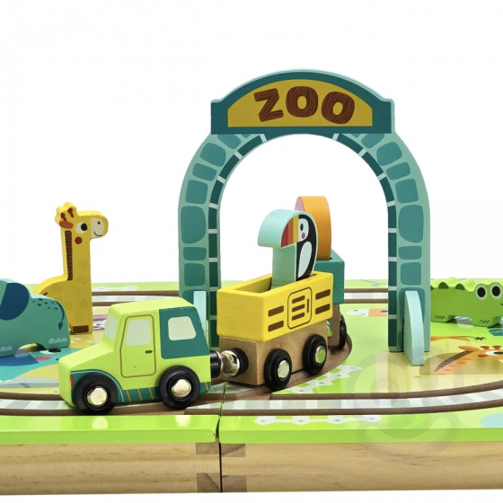 Plansza ZOO z kolejką i zwierzątkami / Tooky toy