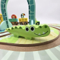 Plansza Zoo z kolejką i zwierzątkami / Tooky toy Plansza Zoo z kolejką i zwierzątkami / Tooky toy