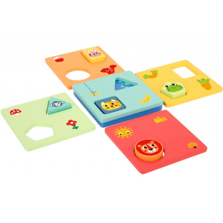Układanka warstwowa kształty i kolory 6 plansz / Tooky toy