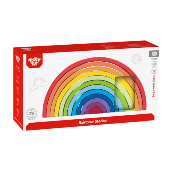 Układanka tęcza Montessori 12 el. / Tooky toy