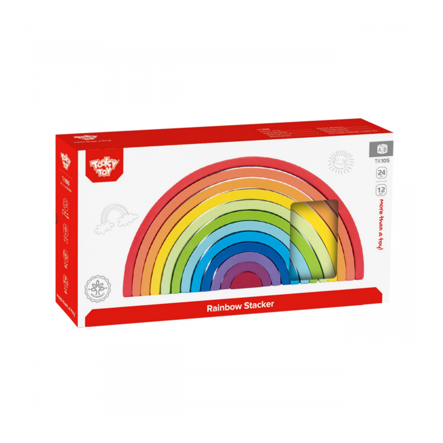 Układanka tęcza Montessori 12 el. / Tooky toy