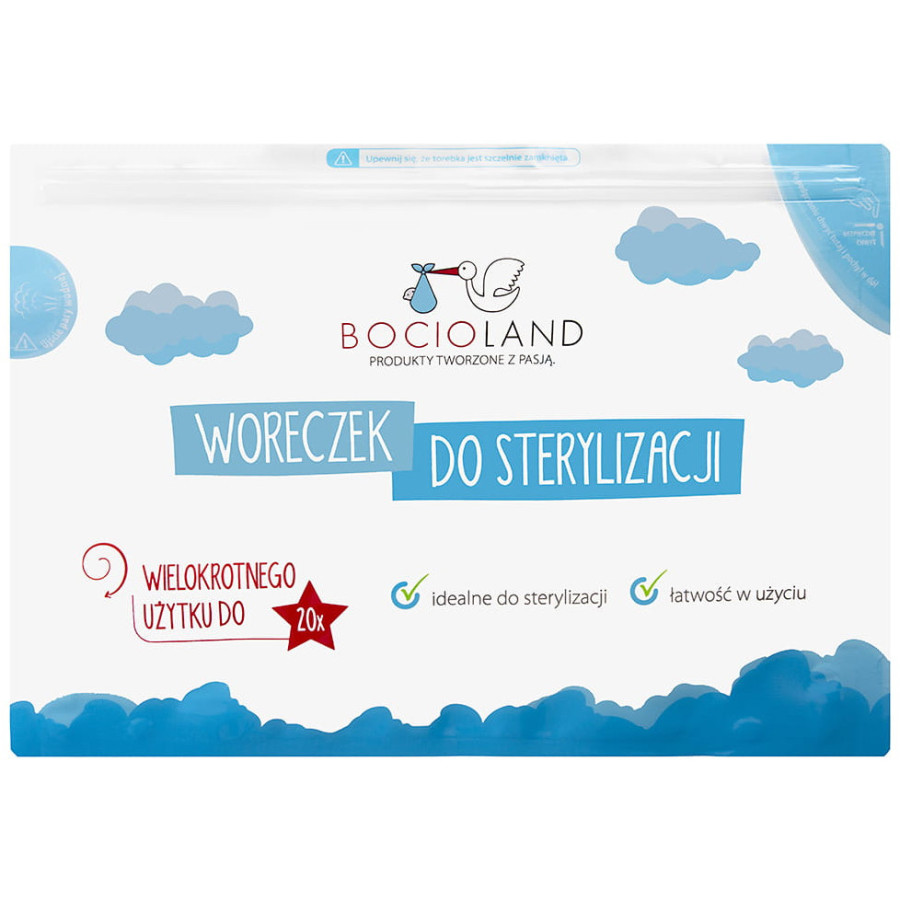 Wielorazowe woreczki do sterylizacji w mikrofali 10 szt. / Bocioland