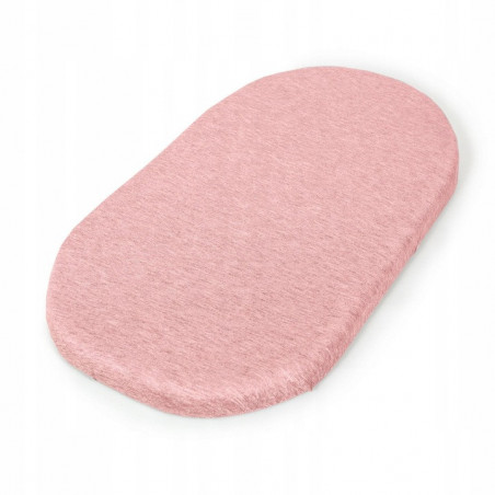 Prześcieradło do gondoli (73-80 x 30-37) 2 szt. Light grey + Pink / Ceba Baby