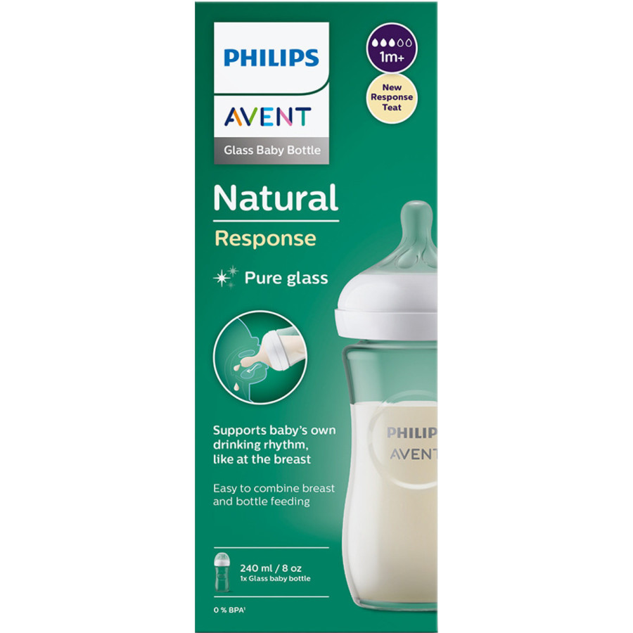 Butelka dla niemowląt szklana responsywna 240 ml / Philips Avent