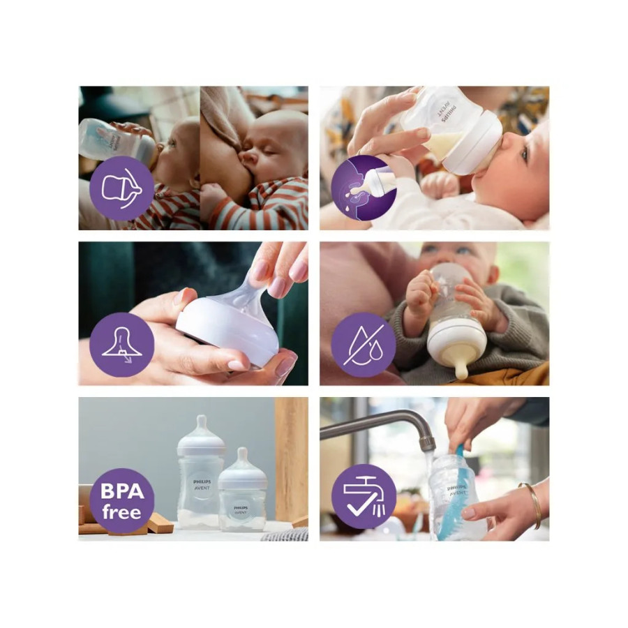 Butelka dla niemowląt szklana responsywna 240 ml / Philips Avent