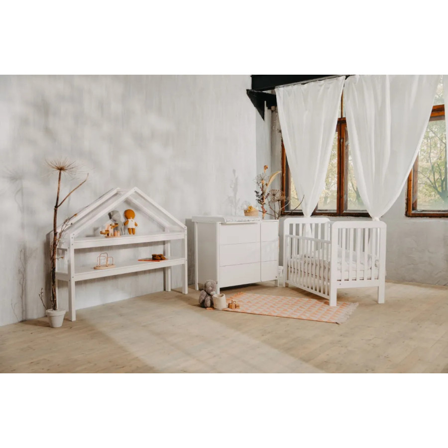 Łóżeczko dziecięce Lull Białe 120x60 cm / YappyKids