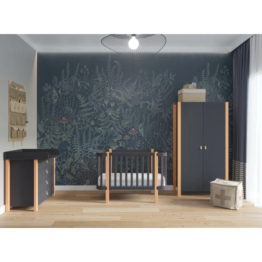 Łóżeczko dziecięce Étude Antracytowe 120x60 cm / YappyKids