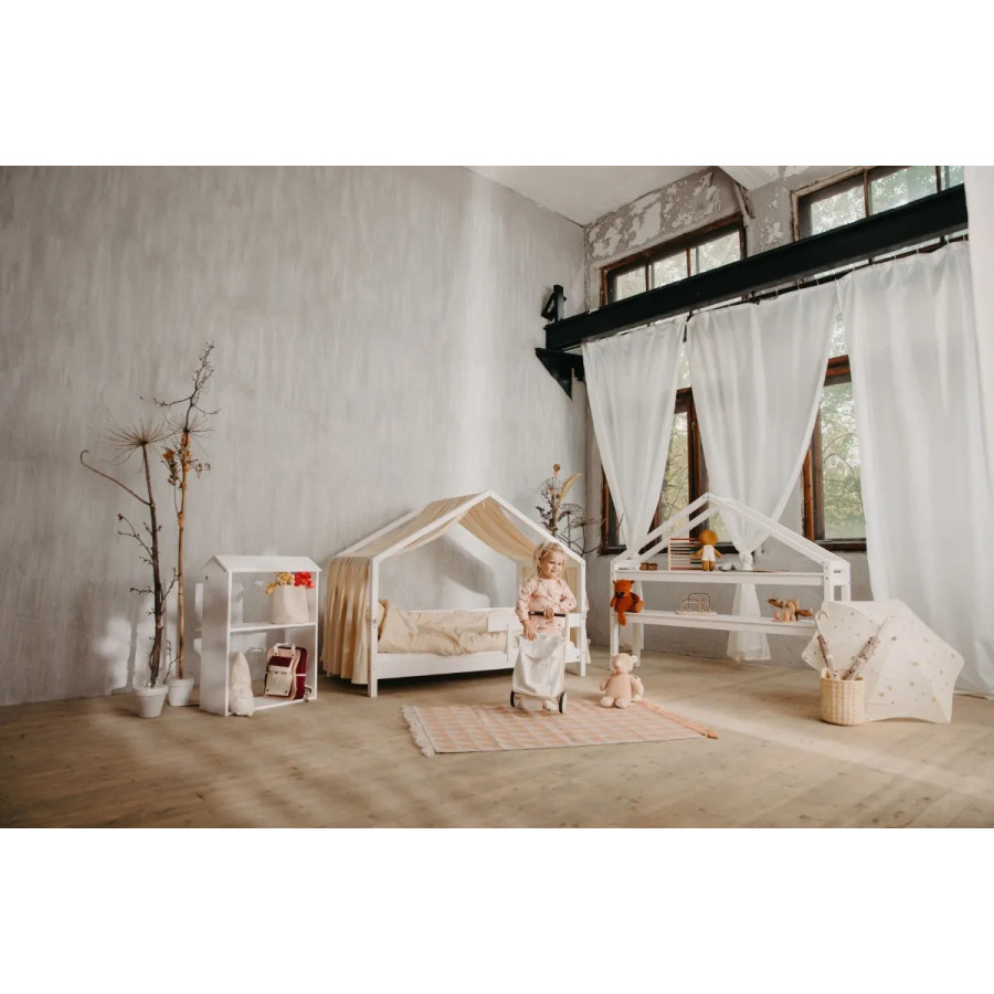 Łóżeczko młodzieżowe Hytte Białe 160x80 cm / YappyKids