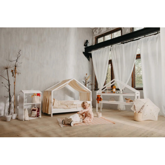 Łóżeczko młodzieżowe Hytte Białe 160x80 cm / YappyKids