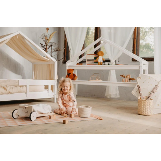 Łóżeczko młodzieżowe Hytte Białe 160x80 cm / YappyKids