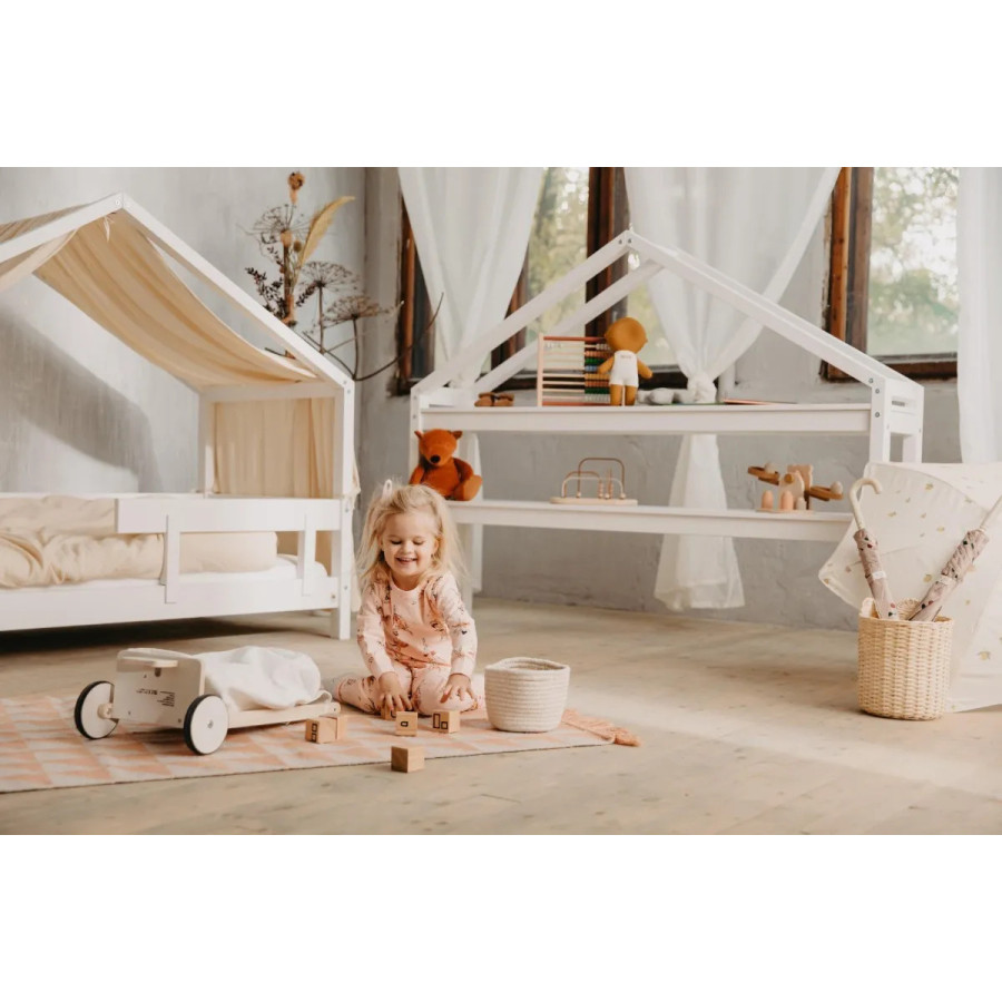 Łóżeczko młodzieżowe Hytte Białe 160x80 cm / YappyKids