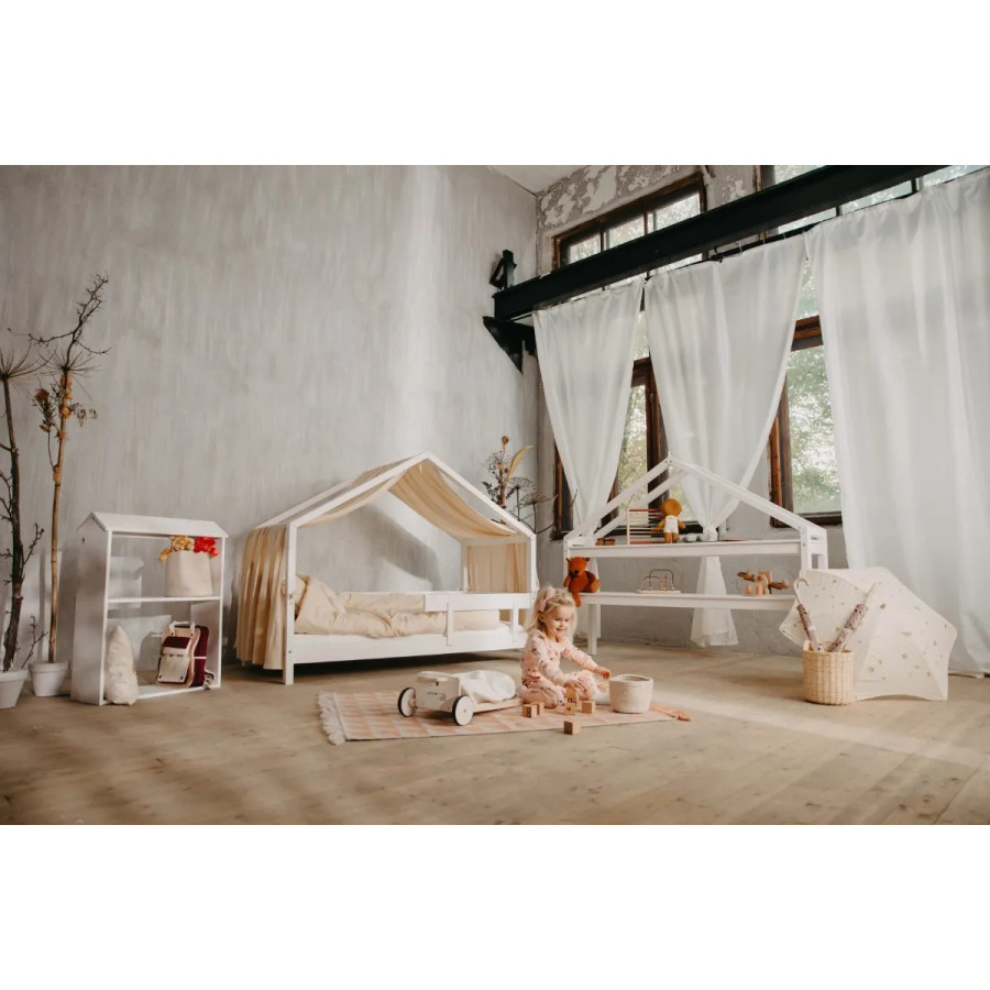 Łóżeczko młodzieżowe Hytte Białe 160x80 cm / YappyKids