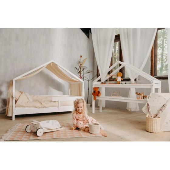 Łóżeczko młodzieżowe Hytte Białe 160x80 cm / YappyKids