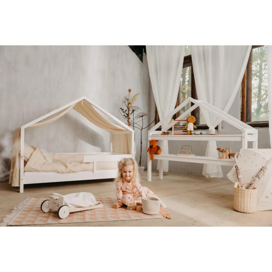 Łóżeczko młodzieżowe Hytte Białe 160x80 cm / YappyKids