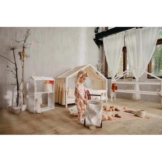 Łóżeczko młodzieżowe Hytte Białe 160x80 cm / YappyKids