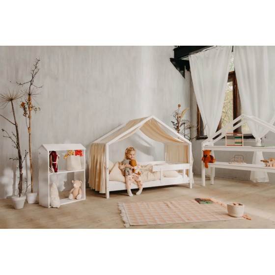 Łóżeczko młodzieżowe Hytte Białe 160x80 cm / YappyKids