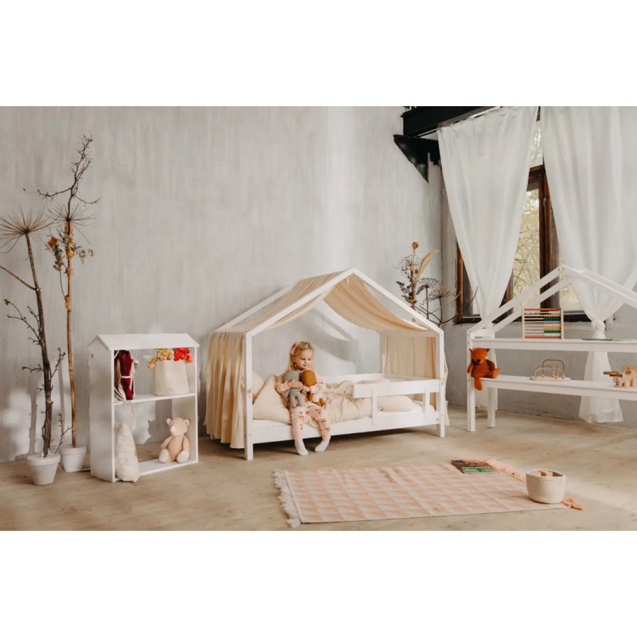 Łóżeczko młodzieżowe Hytte Białe 160x80 cm / YappyKids