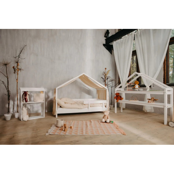Łóżeczko młodzieżowe Hytte Białe 160x80 cm / YappyKids