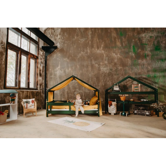 Łóżeczko młodzieżowe Hytte Zielone 160x80 cm / YappyKids