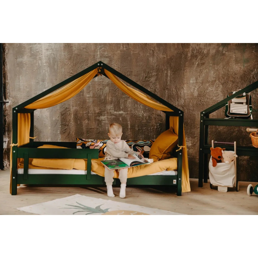 Łóżeczko młodzieżowe Hytte Zielone 160x80 cm / YappyKids