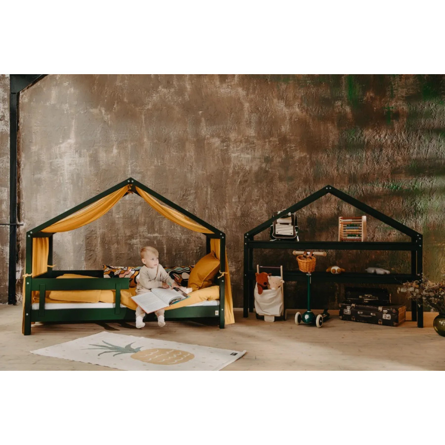 Łóżeczko młodzieżowe Hytte Zielone 160x80 cm / YappyKids