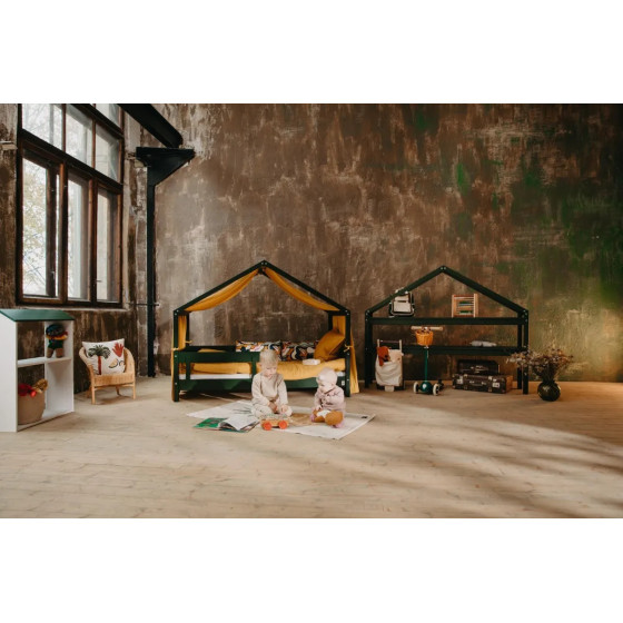 Łóżeczko młodzieżowe Hytte Zielone 160x80 cm / YappyKids