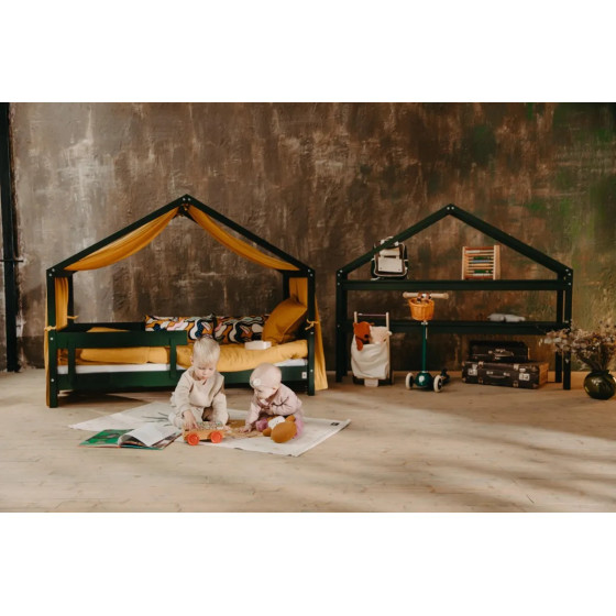 Łóżeczko młodzieżowe Hytte Zielone 160x80 cm / YappyKids