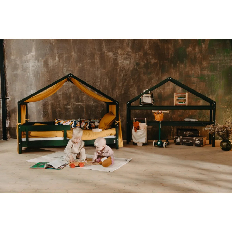 Łóżeczko młodzieżowe Hytte Zielone 160x80 cm / YappyKids