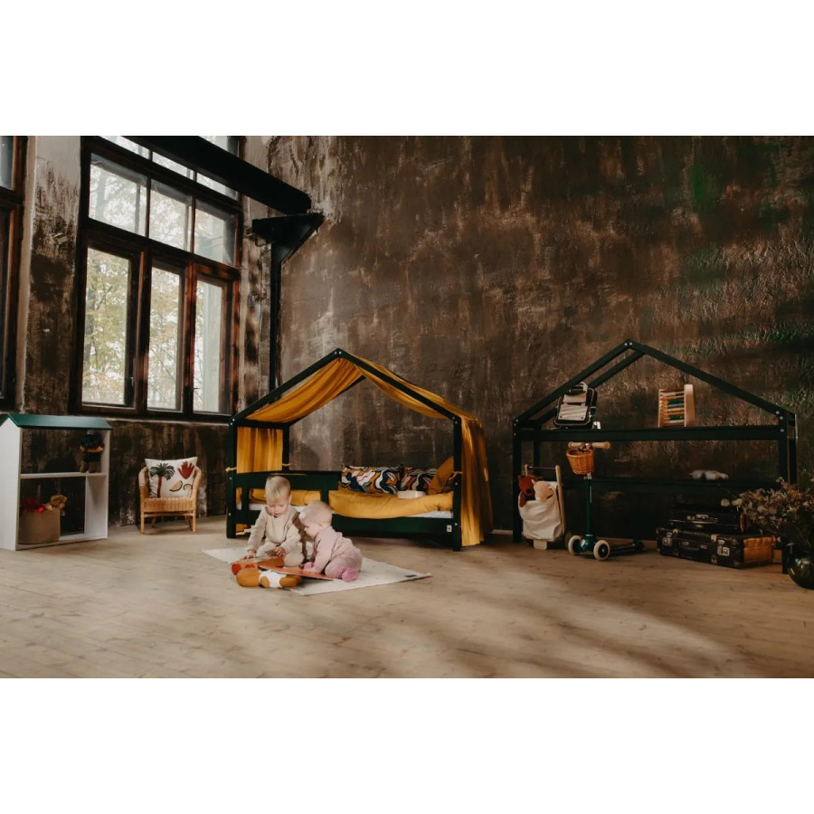 Łóżeczko młodzieżowe Hytte Zielone 160x80 cm / YappyKids