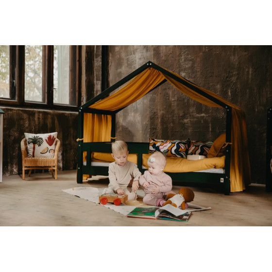 Łóżeczko młodzieżowe Hytte Zielone 160x80 cm / YappyKids