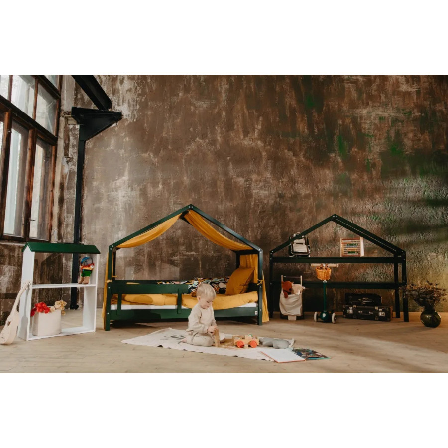 Łóżeczko młodzieżowe Hytte Zielone 160x80 cm / YappyKids