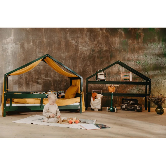 Łóżeczko młodzieżowe Hytte Zielone 160x80 cm / YappyKids