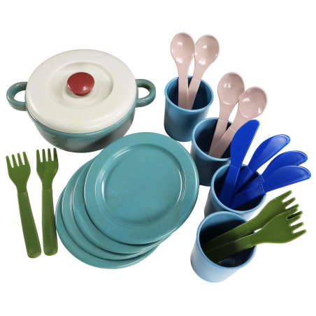 Zestaw obiadowy z recyklingu Green Bean BIOplastik / Dantoy