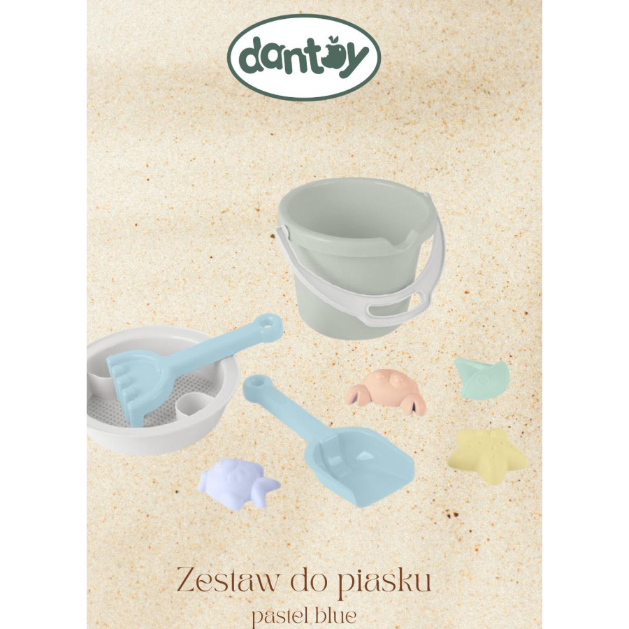 Zestaw do piasku pastel blue 8 el. / Dantoy