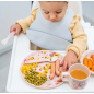 Miękki śliniak z kieszonką i regulacją Niebieski / Babyono Miękki śliniak z kieszonką i regulacją Niebieski / Babyono