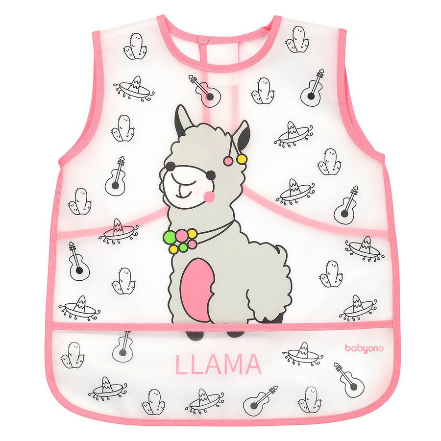 Śliniaczek fartuszek Różowa Lama / Babyono Śliniaczek fartuszek Różowa Lama / Babyono