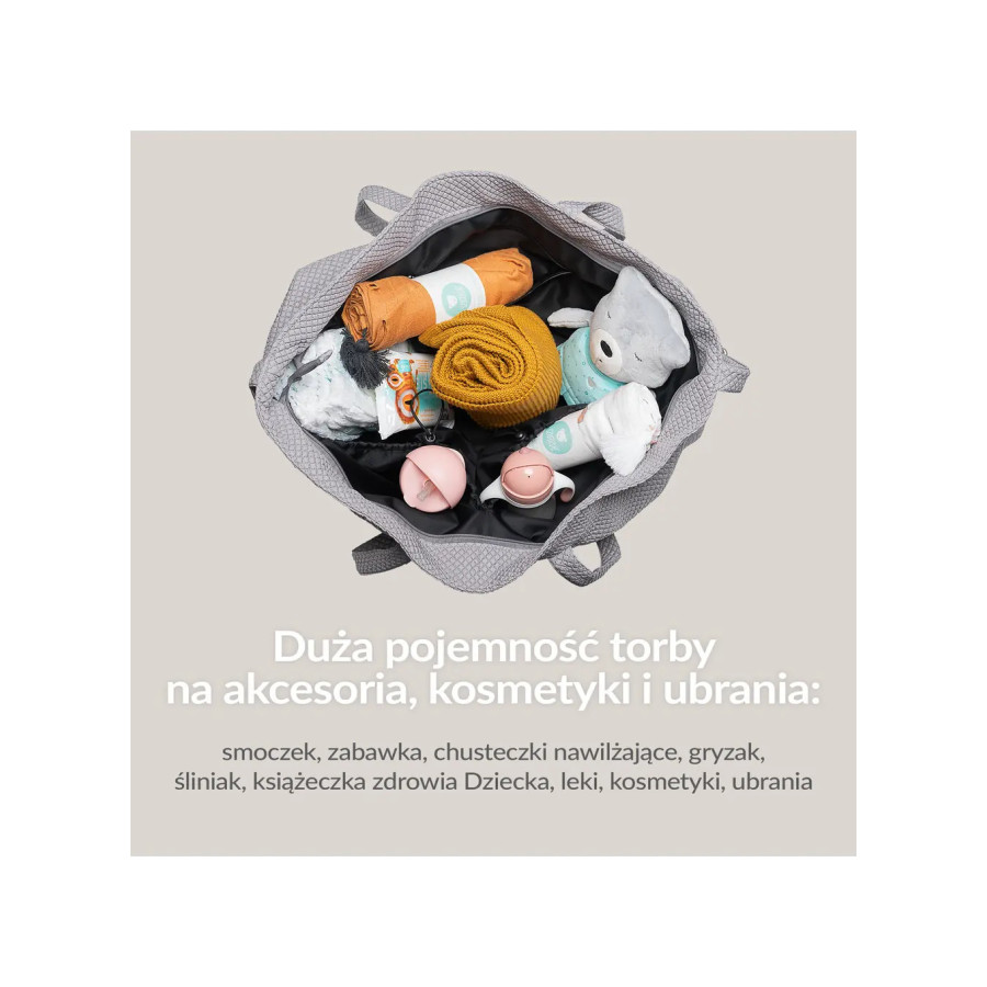 Torba na akcesoria dla mamy Szara / Szumisie