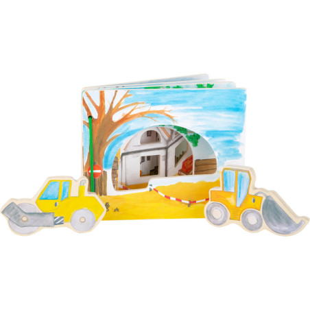 Książeczka z figurkami dla dzieci Plac budowy / Small Foot Design