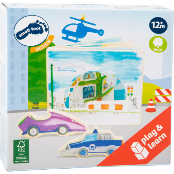 Książeczka z figurkami dla dzieci Policja / Small Foot Design