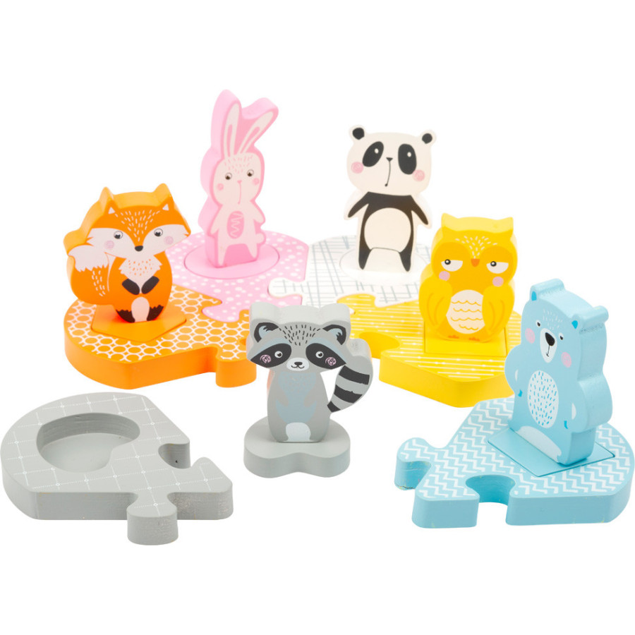Pastelowe puzzle Zwierzaki 12 el. / Small Foot Design Pastelowe puzzle Zwierzaki 12 el. / Small Foot Design