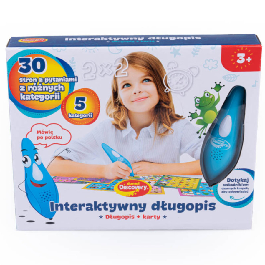 Interaktywny długopis + 30 zadań edukacyjnych / Dumel