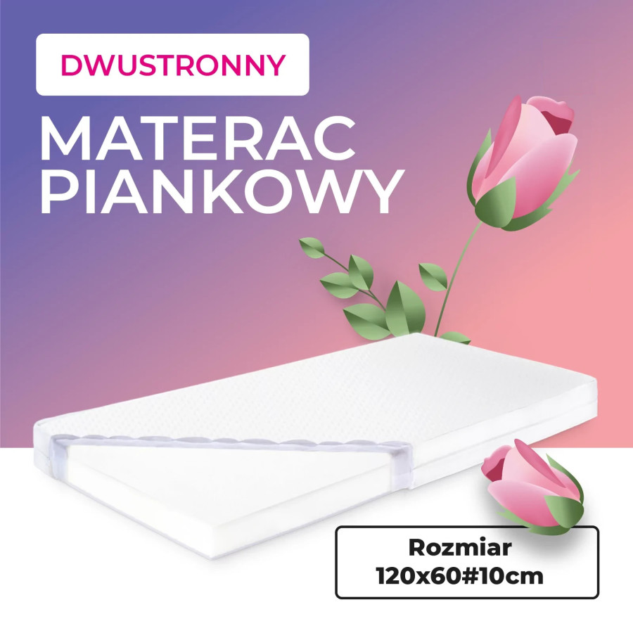 Materac dwustronny 120x60 cm pianka / Tapi