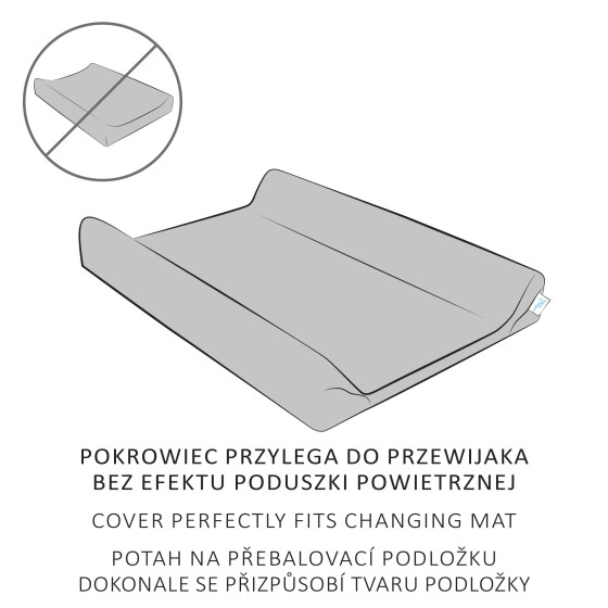 Pokrowiec na przewijak (50x70-80) 2 szt. Dark grey + Blue / Ceba Baby