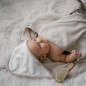 Ręcznik kąpielowy frotte z kapturkiem 100x100 cm Beżowy / Babyono