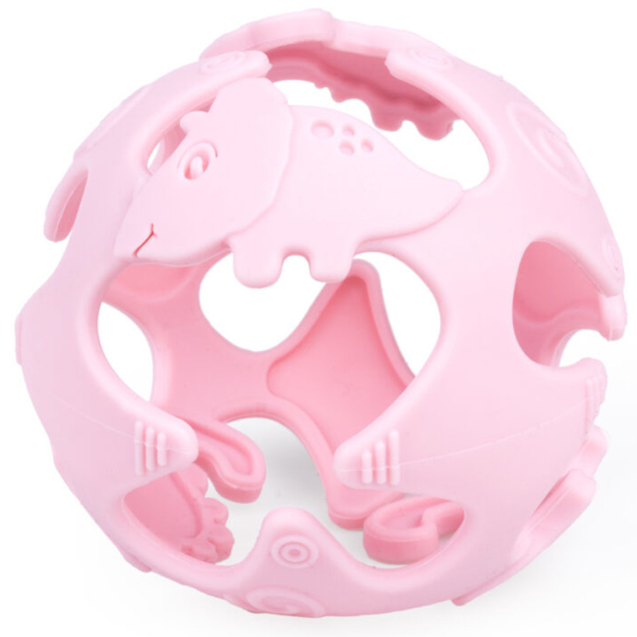 Gryzak z wypustkami Dino piłka Różowa / Gili Gums Gryzak z wypustkami Dino piłka Różowa / Gili Gums