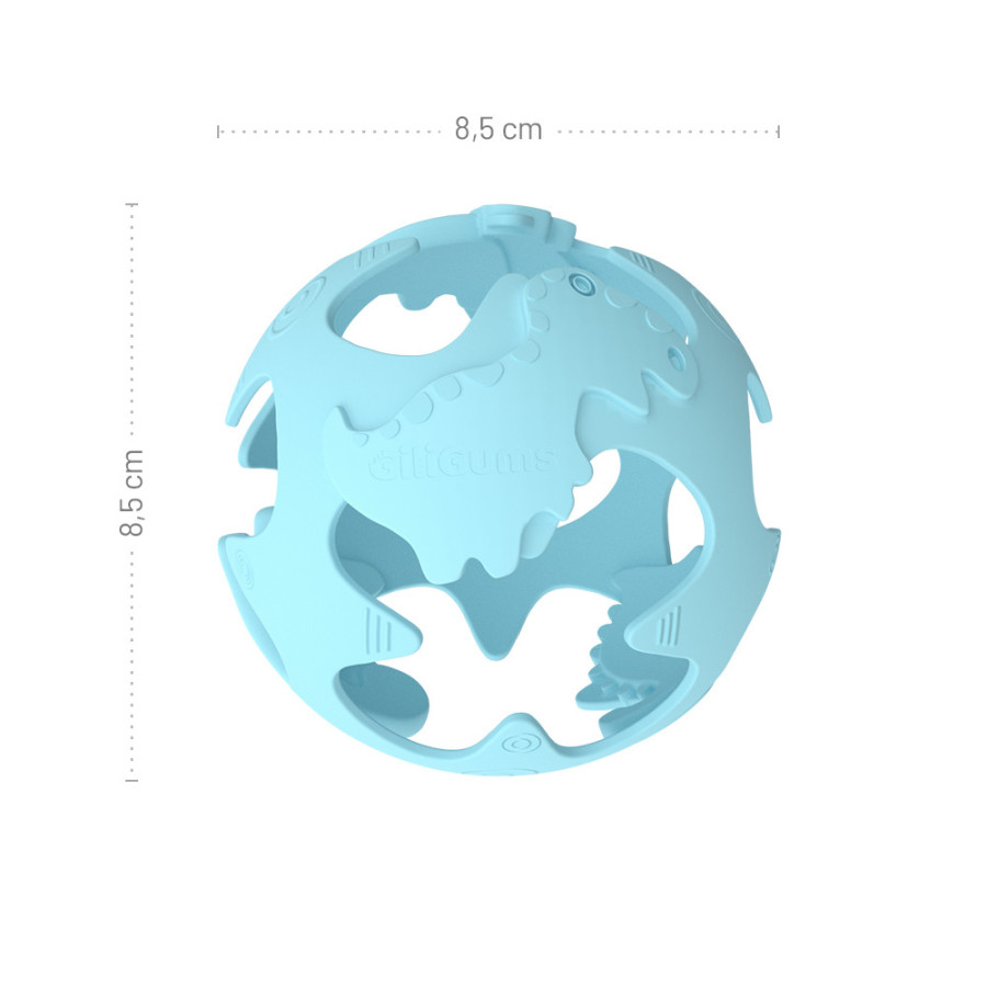 Gryzak z wypustkami Dino piłka Turkusowa / Gili Gums