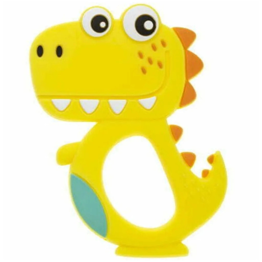 Gryzak silikonowy Dino Żółty / Bocioland Gryzak silikonowy Dino Żółty / Bocioland